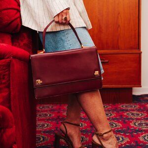Burgundy Vintage Hand Bag